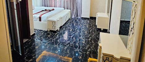 In-room safe, iron/ironing board, Internet, bed sheets