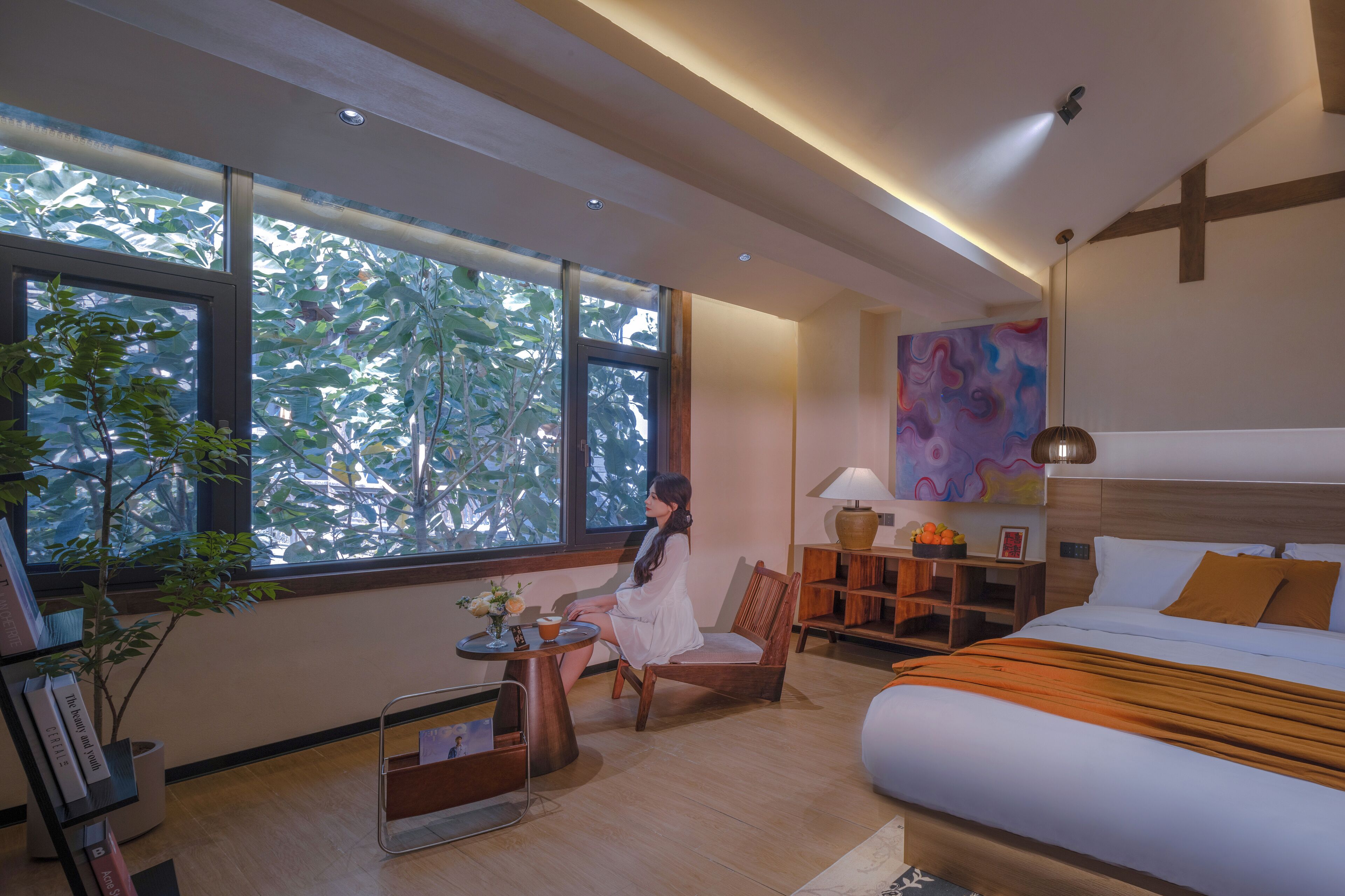 Habitación Elite con 2 camas individuales, vista al patio