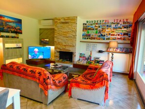 TV, fireplace, DVD player, table tennis