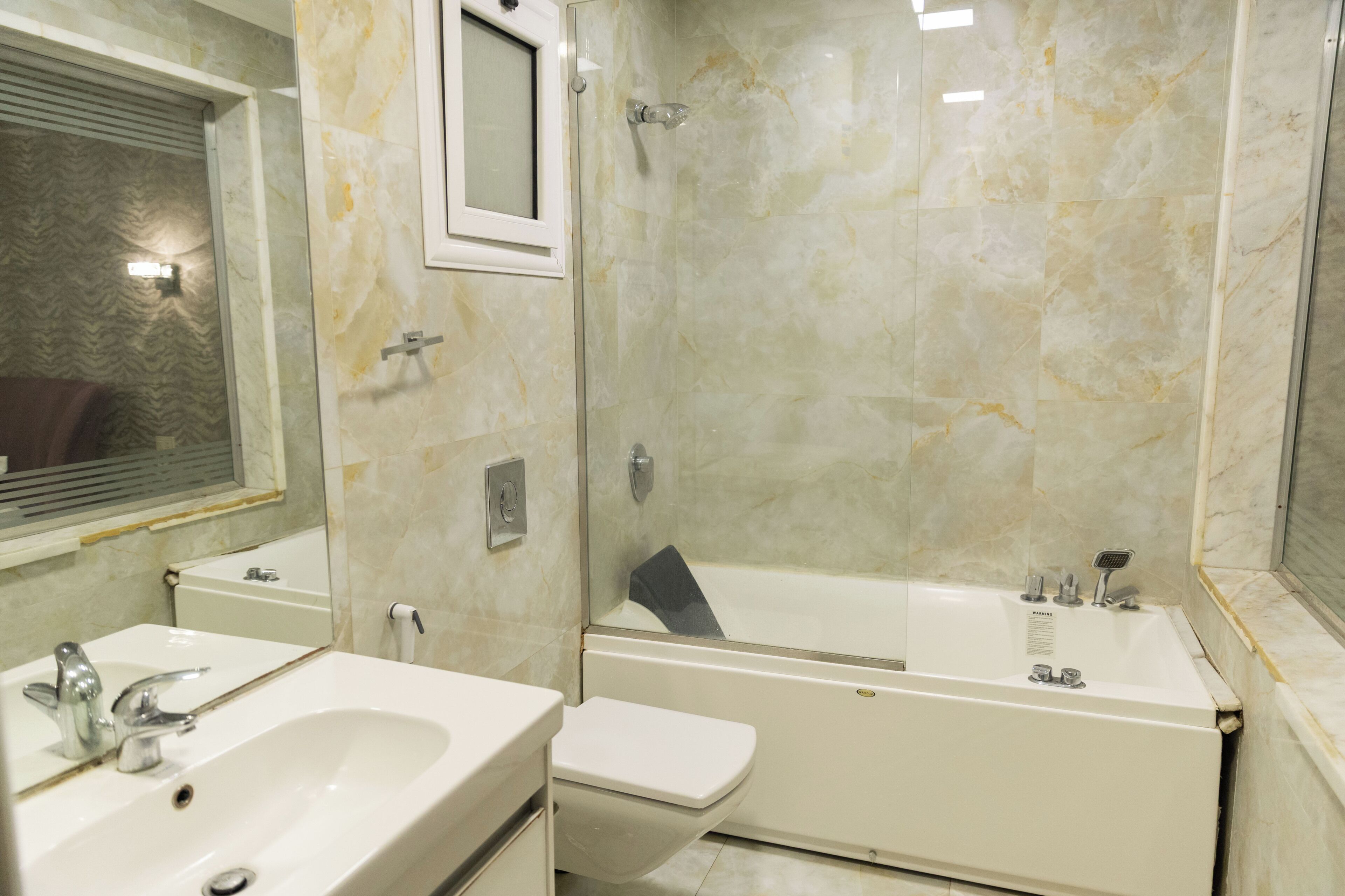 Leilighet – deluxe, privat bad, hageutsikt | Bad