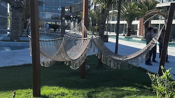 Apartamento superluxo, vista para a praia | Terraço/pátio