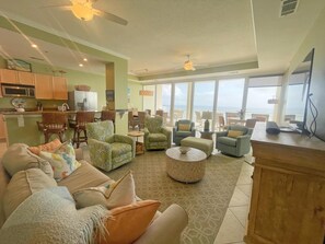 Condo, Multiple Beds (La Playa 1002) | Living area - La Playa 1002 (Pensacola)