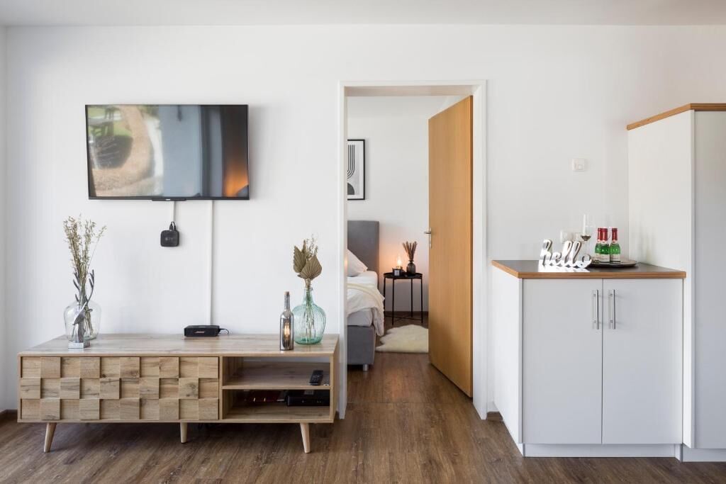 Apartemen, 1 kamar tidur, balkon, pemandangan gunung | Interior