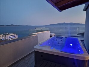 Apartment, 2 Bedrooms, Balcony, Sea View | Terrace/patio - Elite Sea View Jacuzzi Penthouses (Sarande)