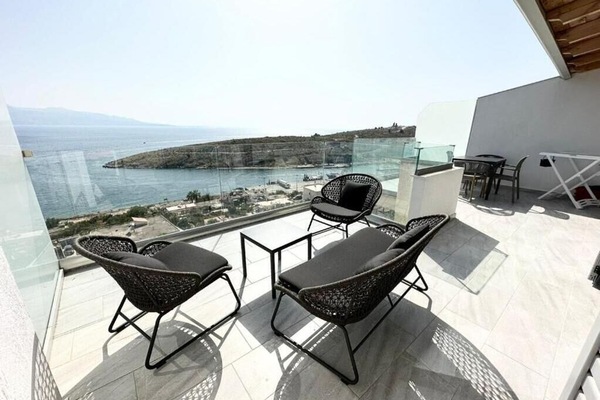 Apartamento, sacada, vista para o mar | Terraço/pátio