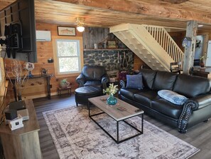 TV, fireplace, DVD player