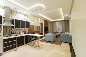Apartment, 2 Bedrooms | Private kitchen - Topaz Hotel Suites (Riyadh)