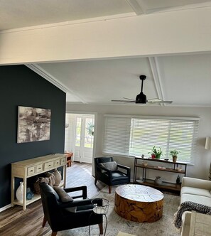 TV, fireplace - Lake Geneva/Williams Bay 4 bedroom, 3 living rooms, Rec Room, Pet-Friendly! (Lake Geneva)
