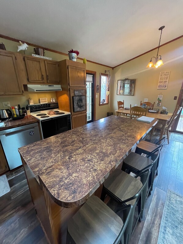 Private kitchen - 2-Story Cozy Pinehill Hideaway in Ashland/Mifflin with AC & Hot Tub! (Ashland)