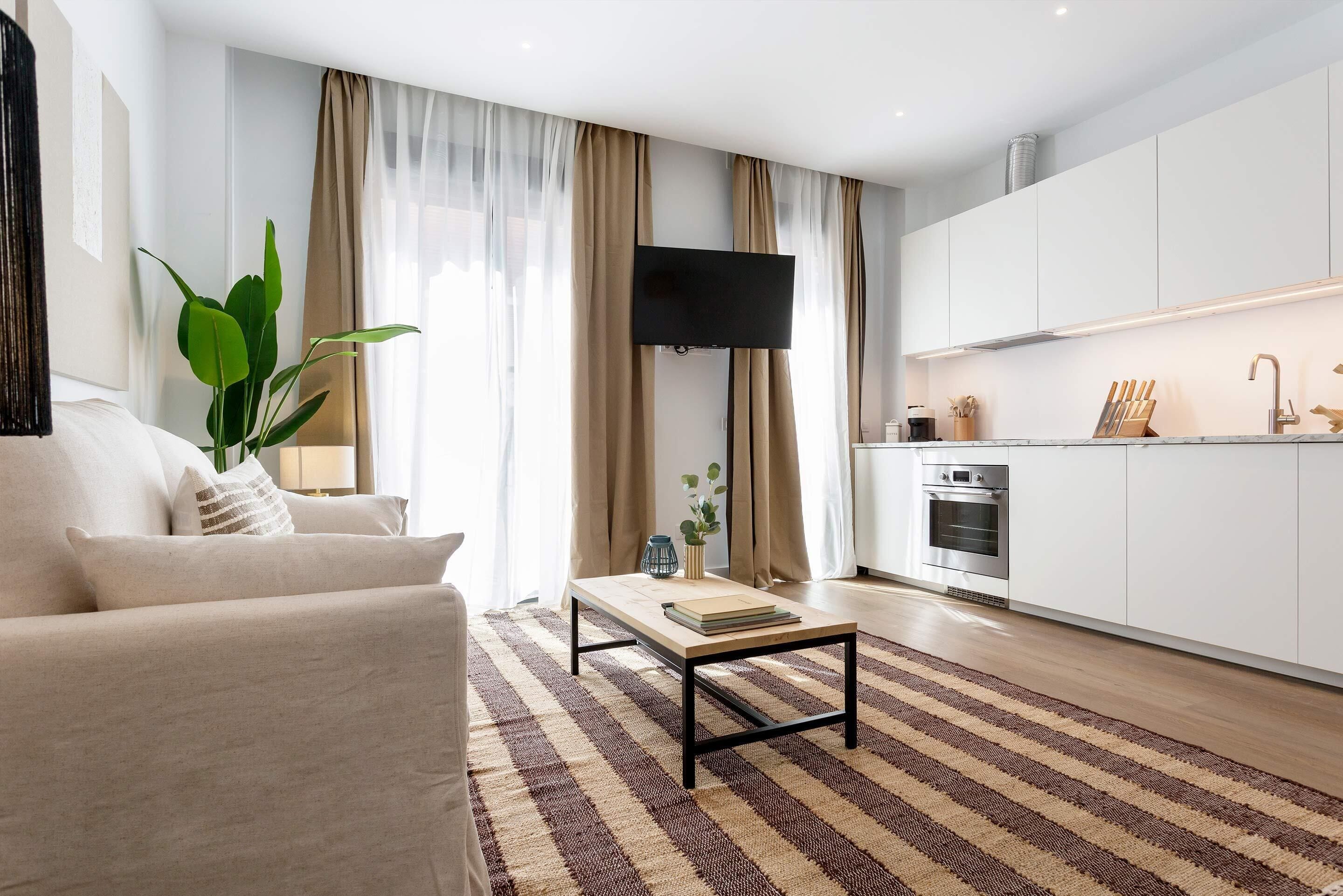 公寓 (2 Bedrooms) | 起居区 | 52-英寸智能电视（配备数码频道）