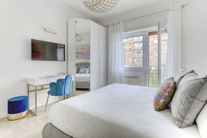 Comfort-lejlighed - 2 soveværelser - balkon - byudsigt | Skrivebord, arbejdsområde til bærbare computere, gratis Wi-Fi