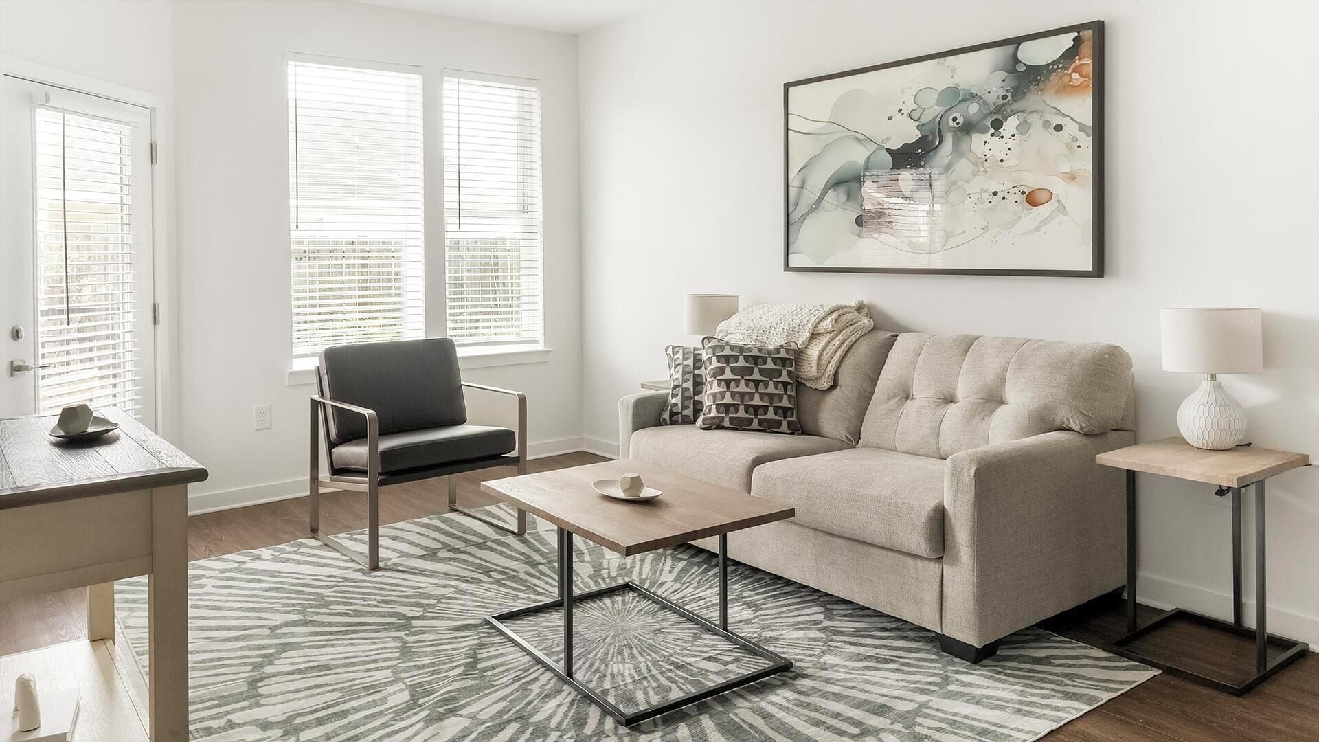 Departamento (1 Bedroom) | Área de sala de estar