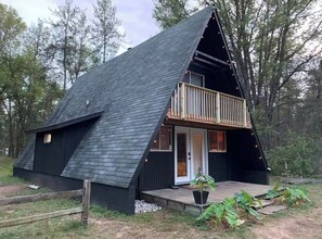 Exterior - Secluded A-frame Loft Cabin on Lincoln Hills Trails Firepit ATV Friendly! (Irons)