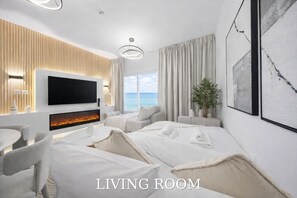 4 bedrooms, iron/ironing board, internet, bed sheets - Your Perfect Beach Getaway 4BR Seafront Home with Stunning Views (Salmiya)