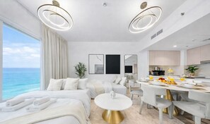 4 bedrooms, iron/ironing board, internet, bed sheets
