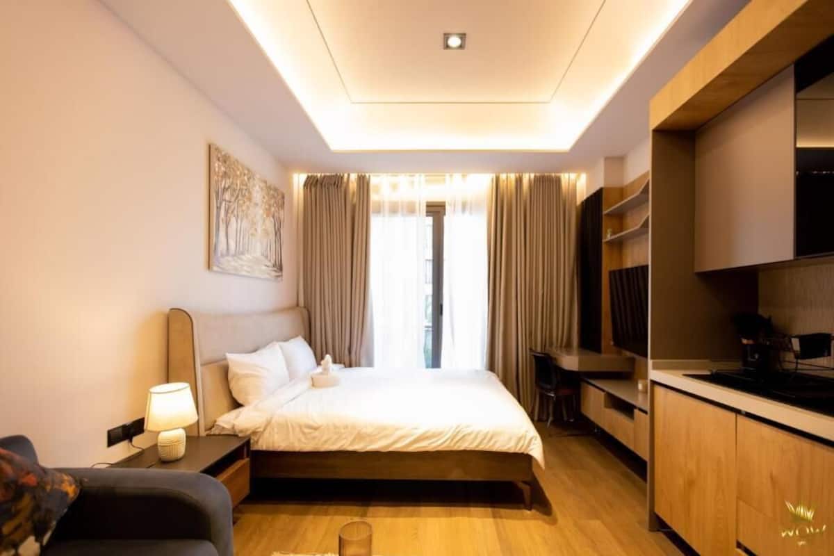 豪華開放式客房, 露台, 城市景