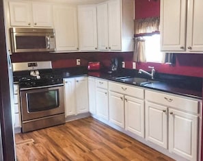 Microwave, oven, stovetop, dishwasher