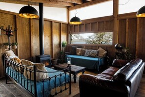 Living area - Kelburn Yurts (Largs)