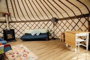 Living area - Kelburn Yurts (Largs)