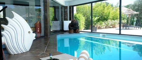 A heated pool