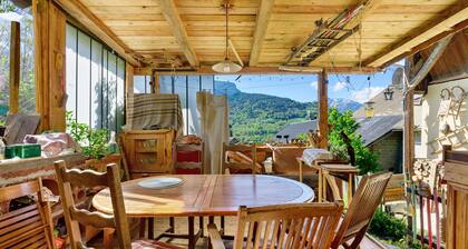 « Petit chalet chez Gaston » avec vue sur la montagne, Wi-Fi gratuit et climatisation