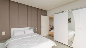 Superior-Apartment, 2 Schlafzimmer, eigenes Bad, Gartenblick