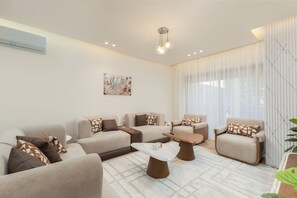 Living area - ALSAWAH 2BR Garden - Lake View Residence (New Cairo)