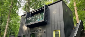 Eclectic 1BR Tiny Home Deck in the Trees + Parking