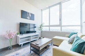 Exclusive-sviitti, kaupunkinäköala | Oleskelualue
