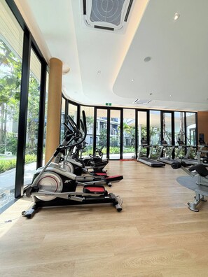 Shared Dormitory, 1 Bedroom, Accessible, Balcony | Fitness facility - Room-dcondo Reef Artificial Pavement Pri (Kathu)