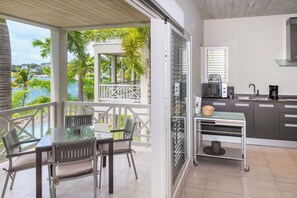 Dining - Condo Style Waterfront Suites overlooking Falmouth Harbour marina (English Harbour Town)