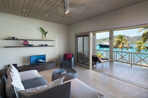 TV - Condo Style Waterfront Suites overlooking Falmouth Harbour marina (English Harbour Town)