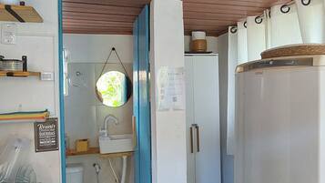 Chalet, 1 Bedroom, Partial Sea View | Bathroom | Shower, towels, toilet paper