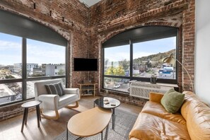 Superior Apartment | Living area - Enger Lofts Hotel & Marketplace (Duluth)