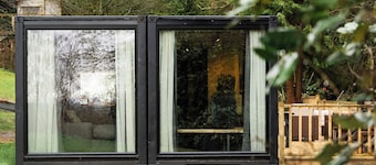 Luxury Container Lodge nestled amongst the trees