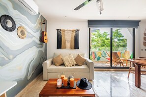 Living area - Boho-Chic Apartment in Aldea Zama, Tulum (Tulum)