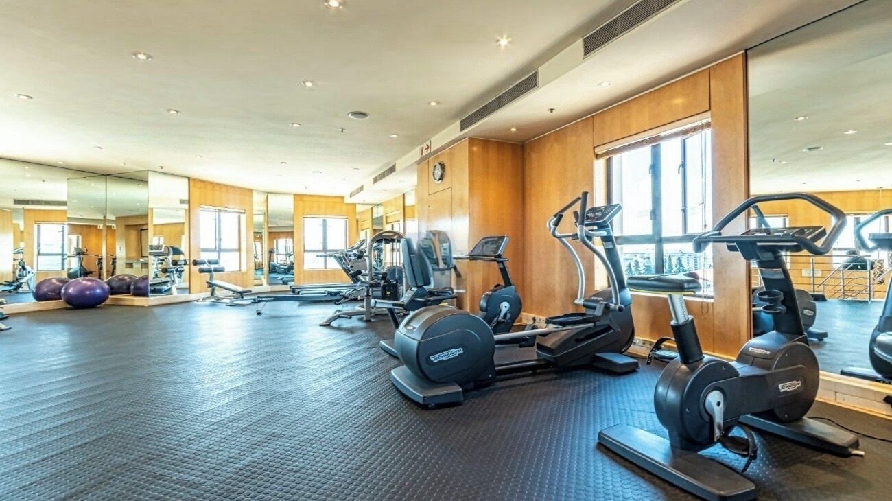 Deluxe Apartment, Balcony, City View | Fitness facility