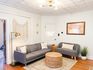 Living area - 1876 Winooski Getaway: Modern 2BR Victorian (Winooski)