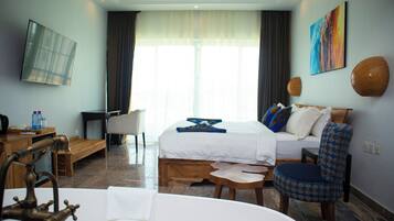 Rom – comfort, balkong, bassengutsikt