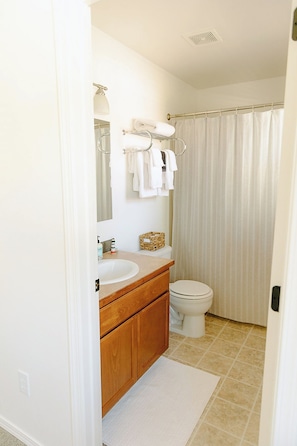 Towels, soap, toilet paper