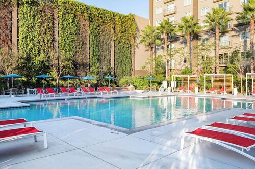 2-bedroom hotel suites in terrific Anaheim with fitness room and AC