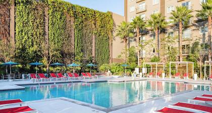 2-bedroom hotel suites in terrific Anaheim with fitness room and AC
