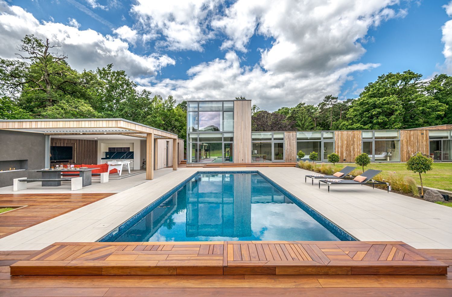 A heated pool