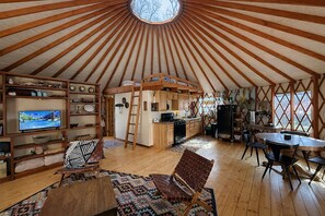 Interior - Secluded Off-Grid Yurt with Forest Access, Orchard & Gardens (Durango)
