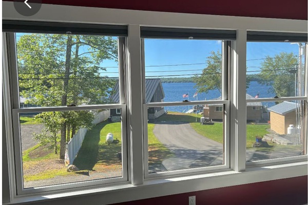 Beautiful lake view from the living room