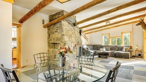 TV, fireplace - Spacious Vermont Ski House w/ Mountain Views (Wardsboro)