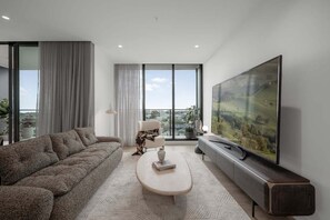Living area - Ocean Glimpse - A 3-Bedroom Designer Sub-Penthouse @ 333STK (Port Phillip)