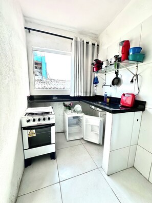 Studio Suite, Balcony | Private kitchen - Edifício Aes Brasil (Cairu)