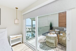 3 bedrooms, iron/ironing board, WiFi, bed sheets - Oceanfront 3BR Condo, Huge Private Deck, Pool, Hot Tub, Elevator, Steps to Beach (Carolina Beach)