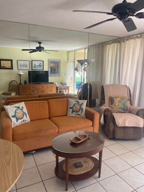 TV, DVD player, books, stereo - Oceanfront Kihei Condo • Stunning Sunsets •  Beach Access •  Maui Getaway (Kihei)